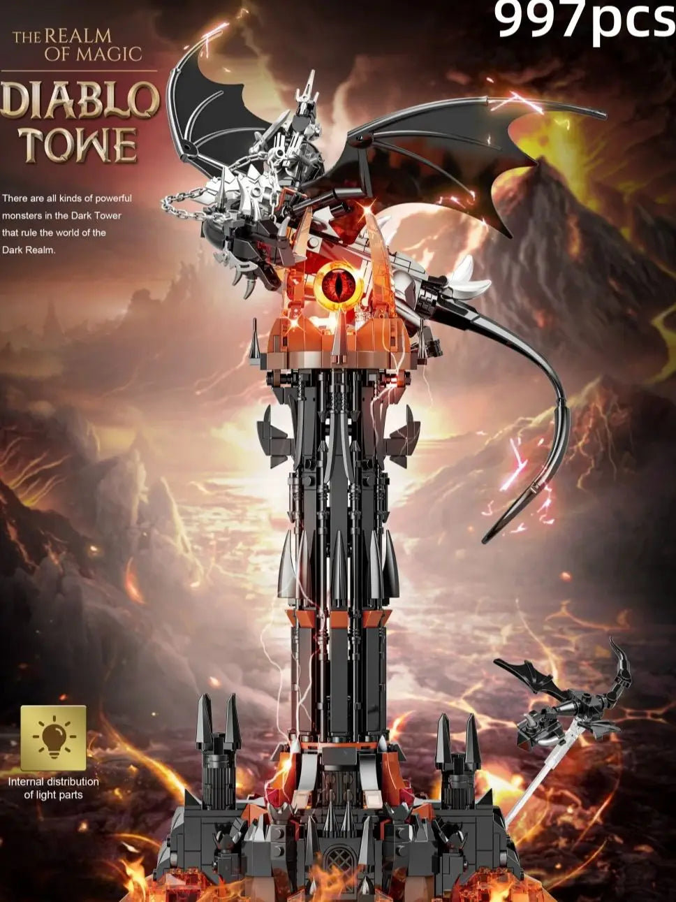 Barad-dûr · Torre Oscura con Nazgûl · 997 piezas