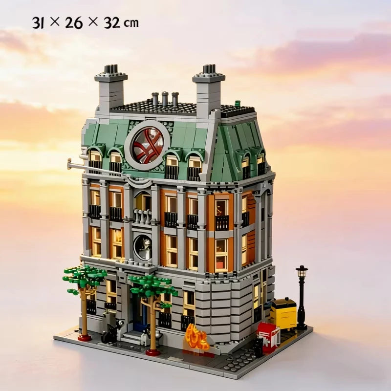 Sanctum Sanctorum de bloques, medidas 31 × 26 × 32 cm